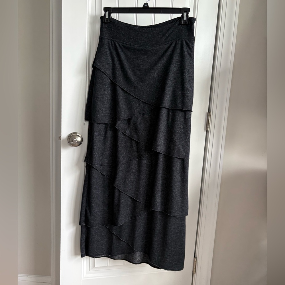 Elegant Black Layered Skirt